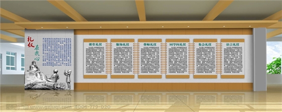 学校走廊文化墙装饰华体在线登录入口-华体（中国）公司