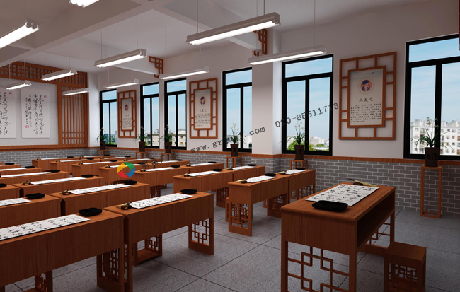 学校书法室环境文化装饰 学校书法室环境文化装饰
