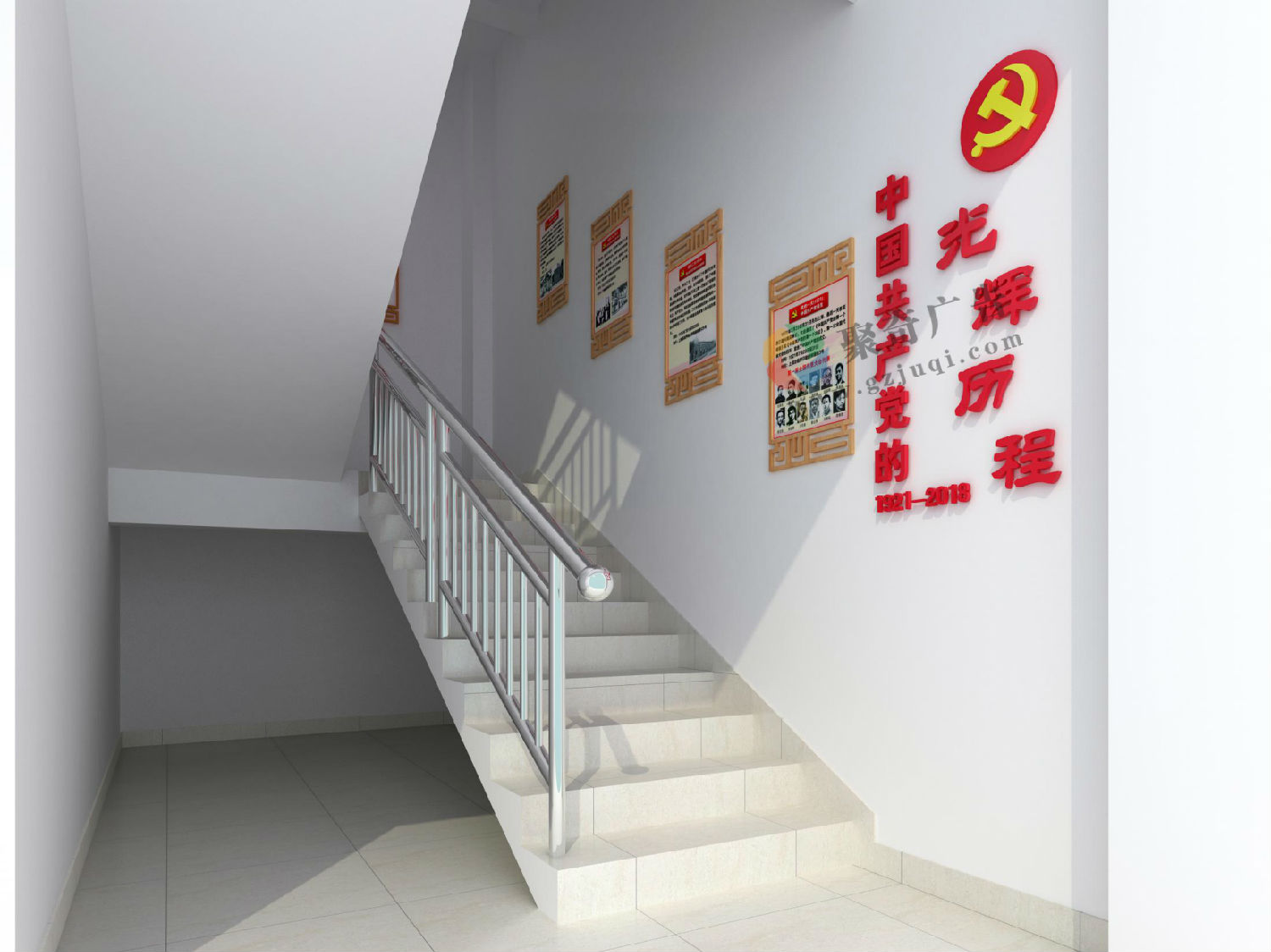 岭头村党群服务中心楼道文化华体在线登录入口-华体（中国）.jpg